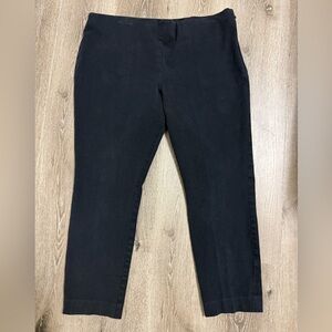 Lauren Ralph Lauren Black Pull On Capris Elastic Band Stretch Office Career 16